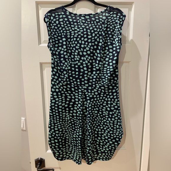 Double Jeu Paris Black with Turquoise Polka dots Mini Dress / Tunic - Picture 2 of 4